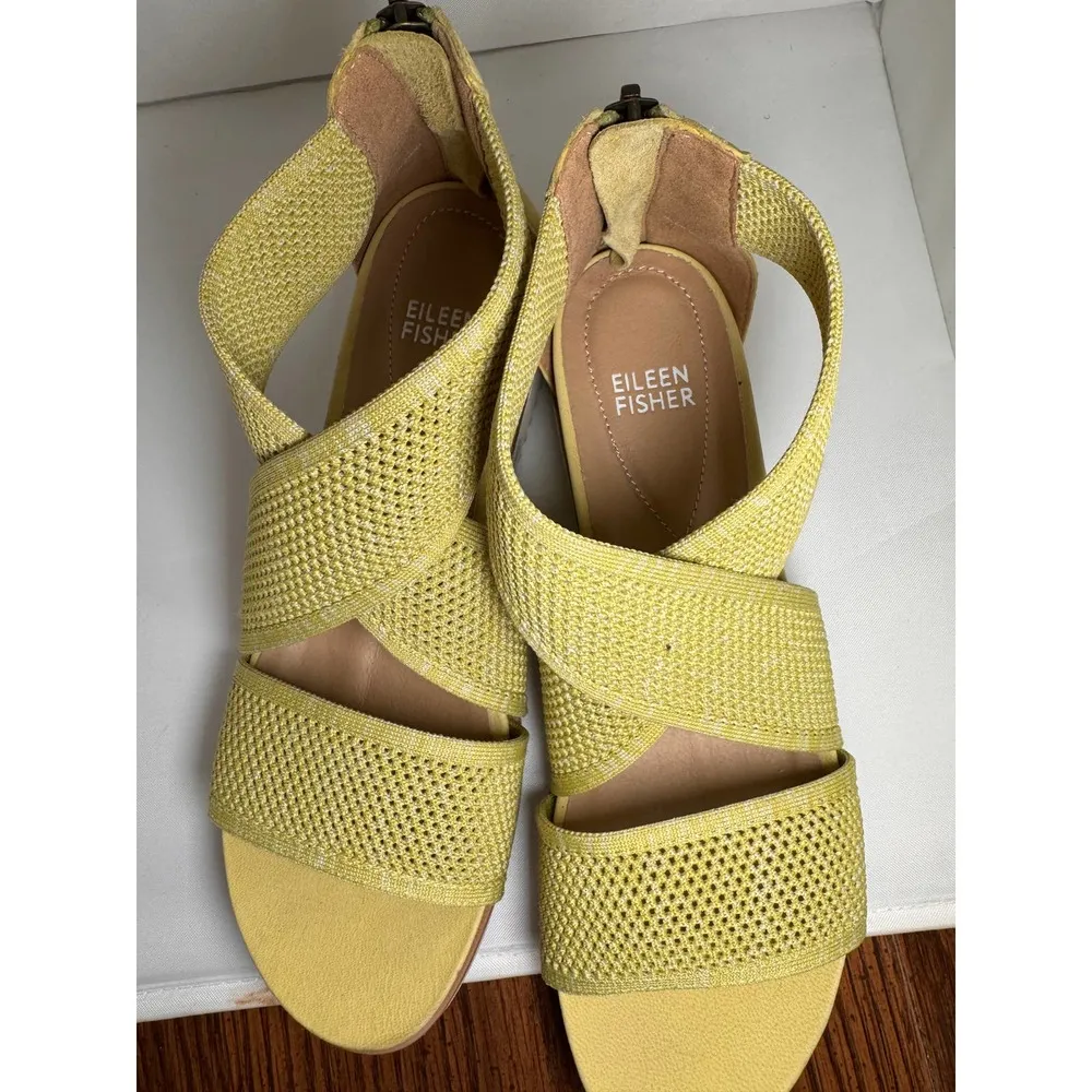 Eileen Fisher Women's Yellow Kitts Sandal size 8 - Image 4