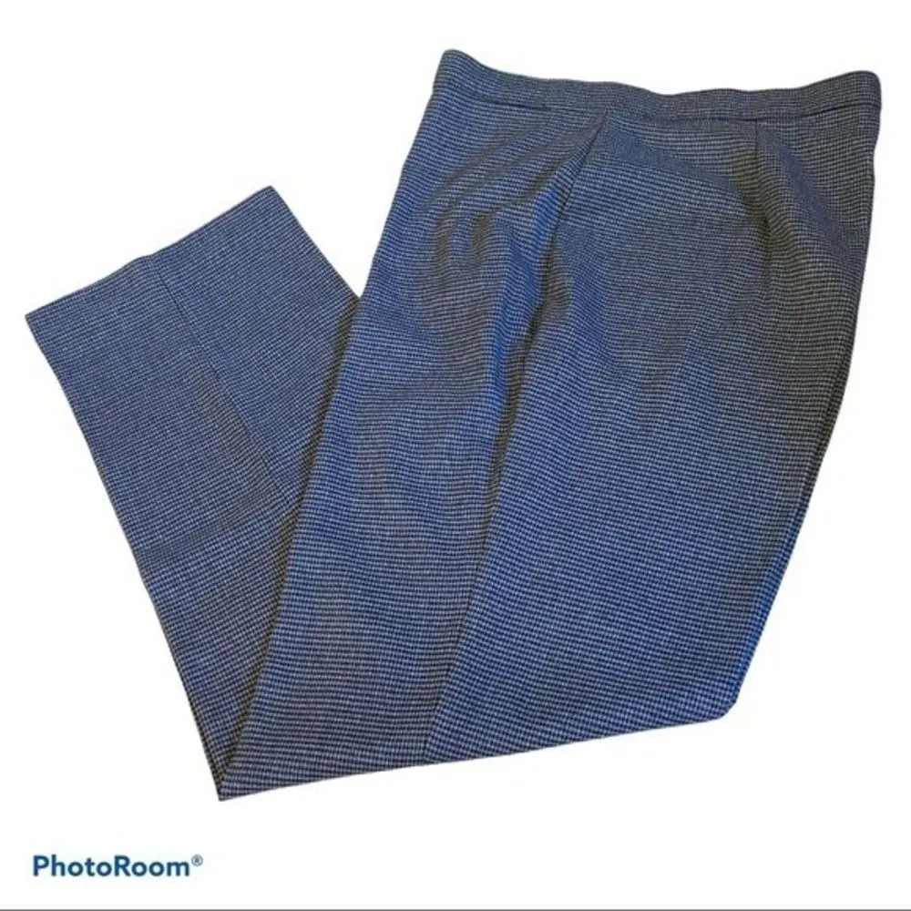 Kim Rogers Gray Houndstooth Pants Size 12 Short - Image 2