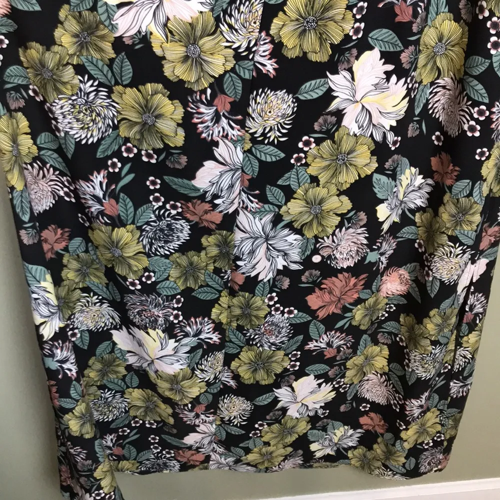 LOFT Women’s Floral Print Multicolor Defined Waist Leg Slits Tank Maxi Dress - Image 7