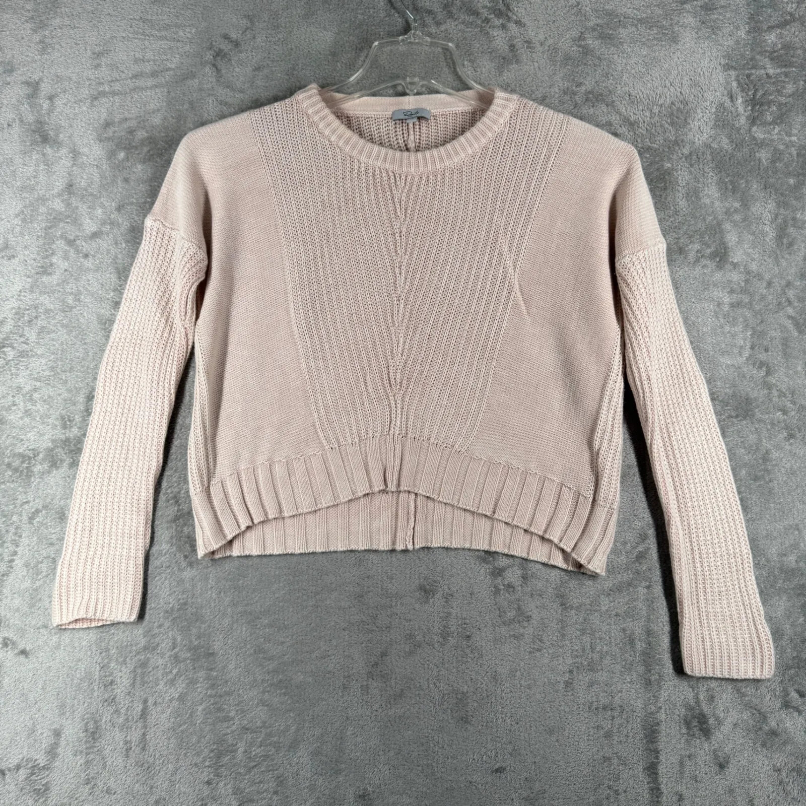 Rails Elsa Sweater Cropped Crewneck Pullover Lightweight Blush Pink Casual XS - Image 2