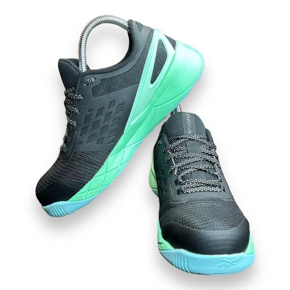 Reebok Women Size 7.5 Nanoflex TR Composite Toe Athletic Work Shoe Black/Seafoam - Image 5