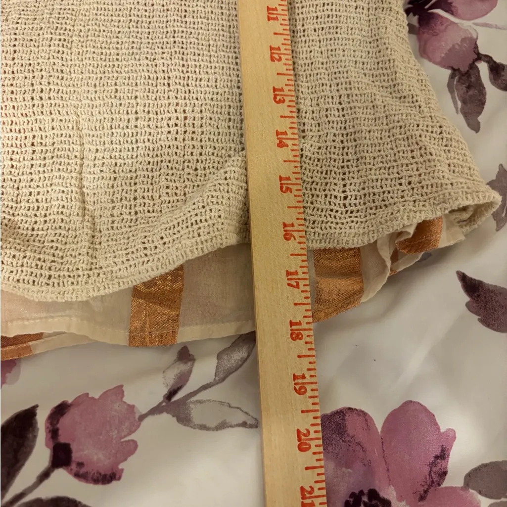 Zara Cream Textured Blouse with Rope Accents - Image 6