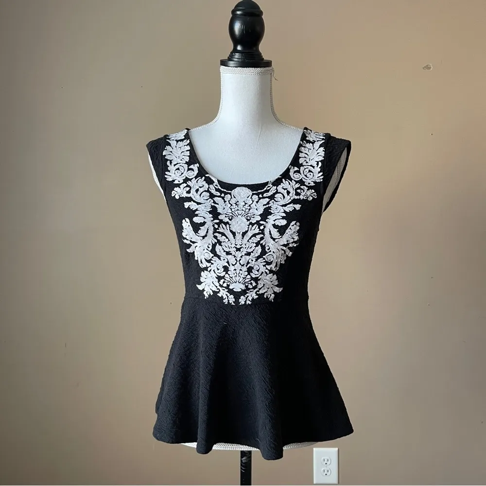 FREE PEOPLE | Black Wallflower Peplum Top Sz XS - Image 79