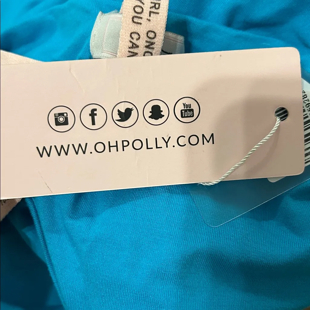 NWT Oh Polly Strapless Cutout Dress in Blue - Image 5