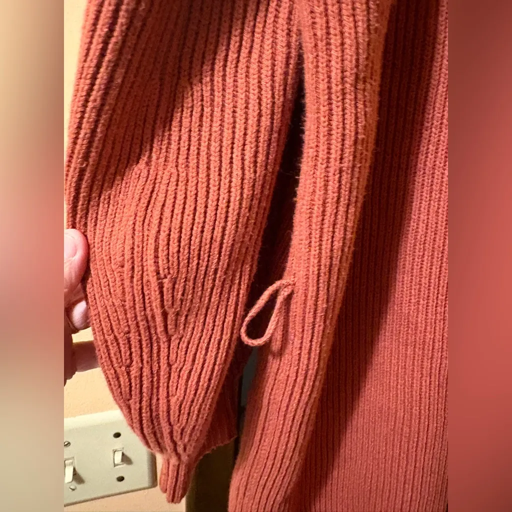 Anthropologie Maeve Mockneck Tie Waist Sweater Dress in Cedar - Image 5