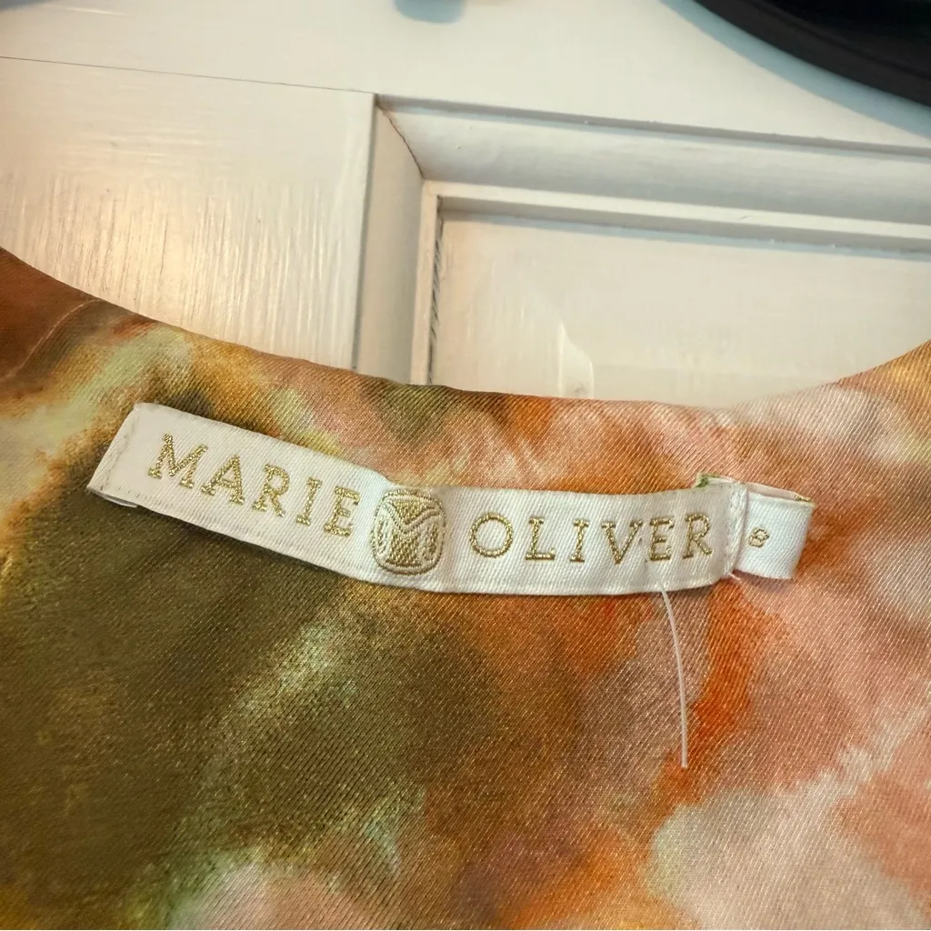 Callie Belted Silk Blend Garden Yellow Mini Dress Size 8 - Image 5