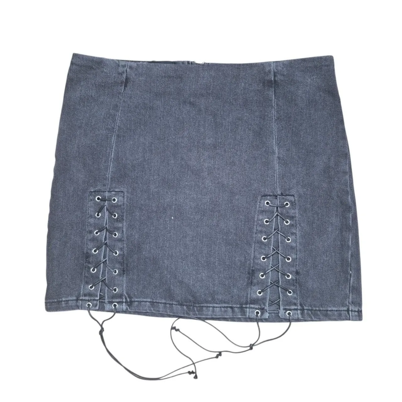 BDG Urban Outfitters Rebecca Lace-up Denim Mini Skirt Size Small - Image 2