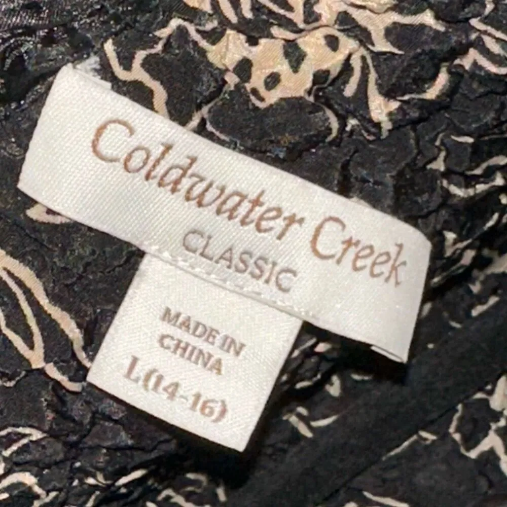 Coldwater Creek Reversible Floral Collared Button Up Jacket - Image 5