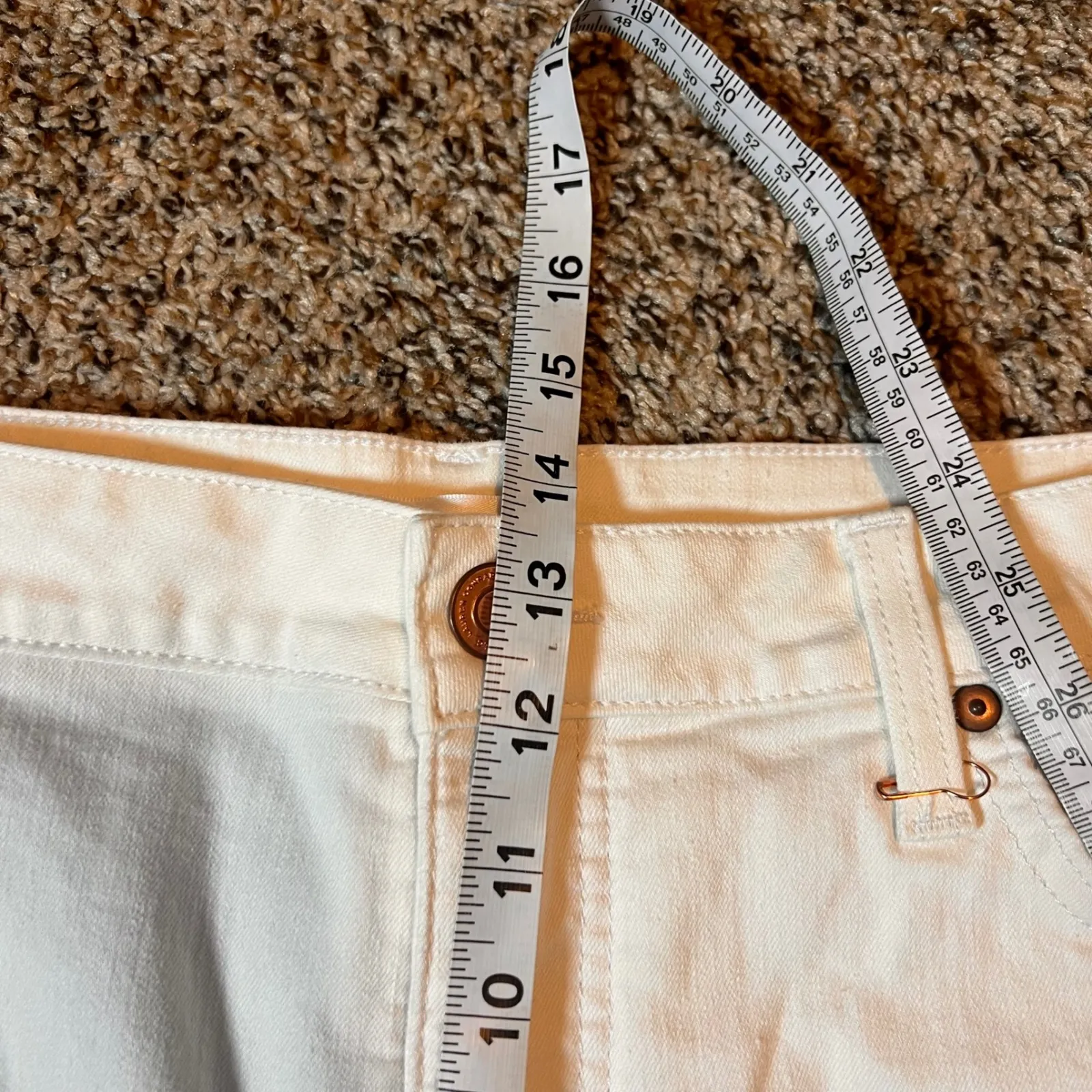 LC Lauren‎ Conrad White Slim Straight Leg Cropped Distressed Jeans - 18W - Image 5