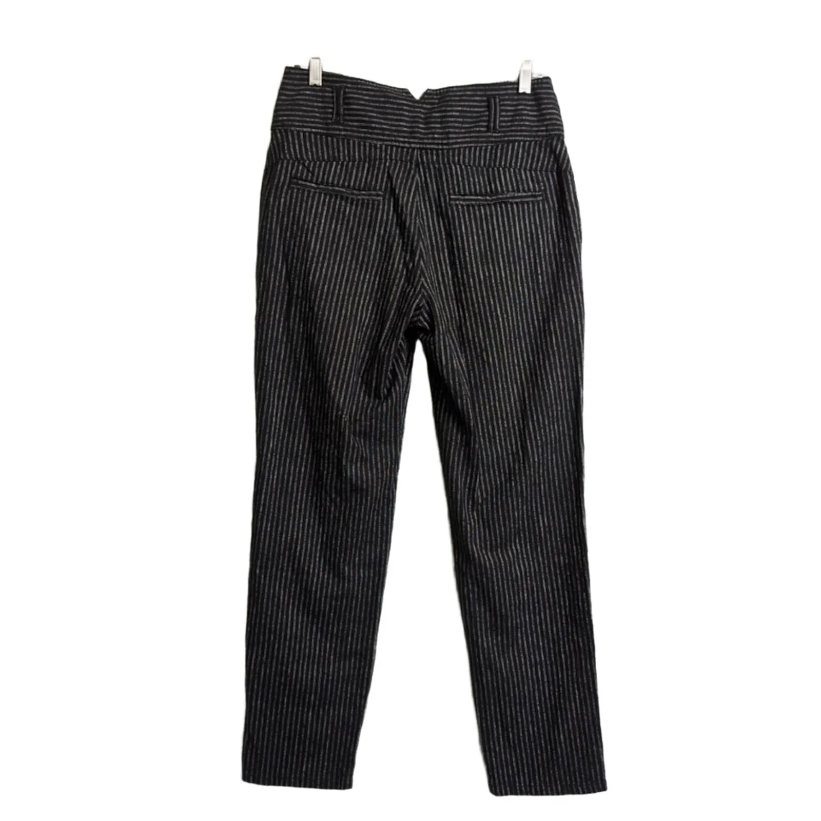 Sundance Amelia Linen Blend Pants Pinstripe High Waist Pleat Front Trousers 6 - Image 6