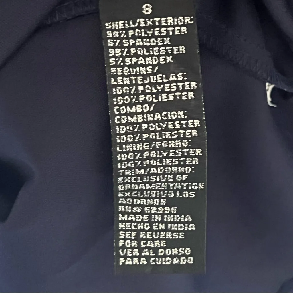 NWT Scarlett Navy Blue Sequins Cape Dress Formal Mother Of The Bride‎ Size 6 - Image 9