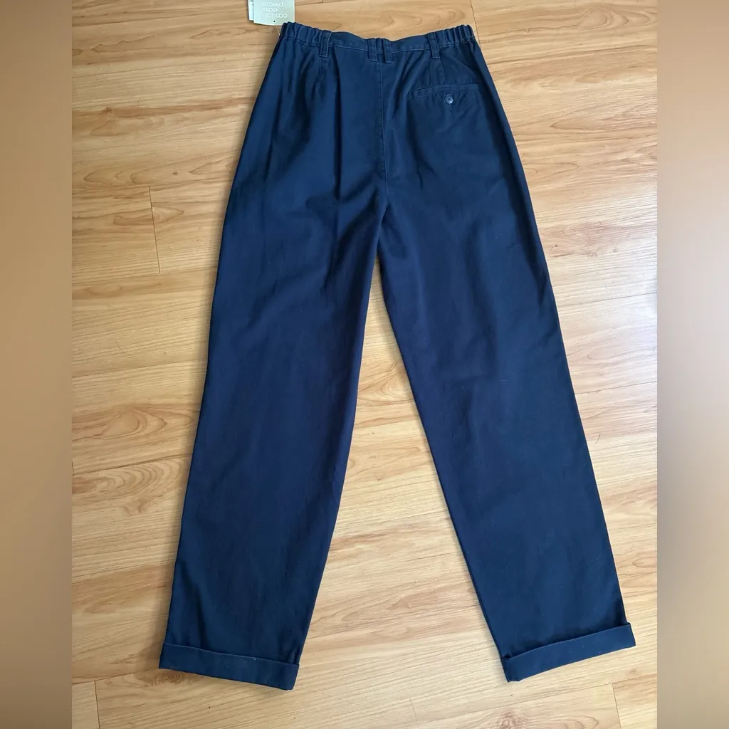 VTG Y2K LIZ CLAIBORNE LIZWEAR Navy Blue Sz 6 - Image 2