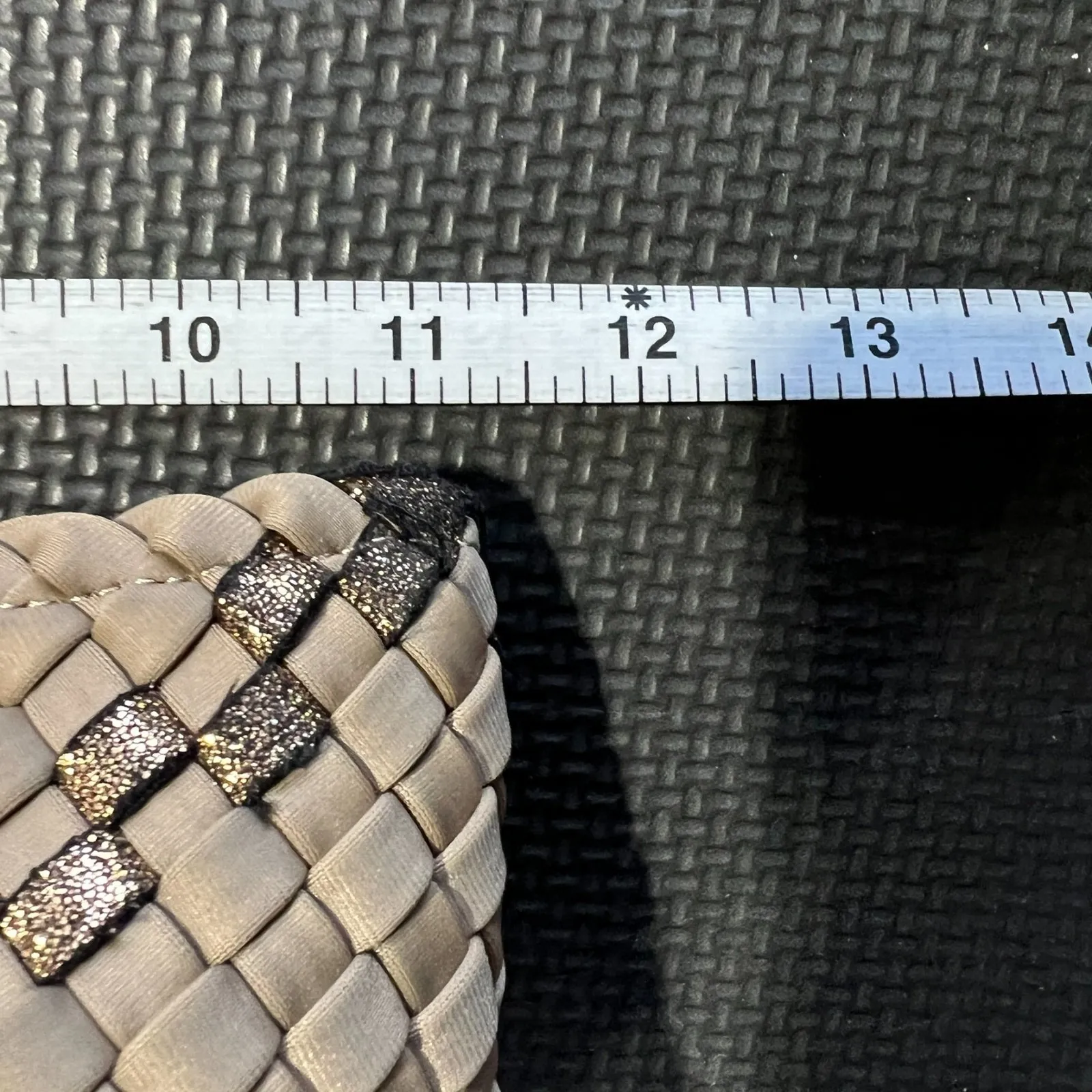 Naghedi St Barths Woven Neoprene Cosmetic Pouch Set of 2 Tan Travel Makeup Bag - Image 15