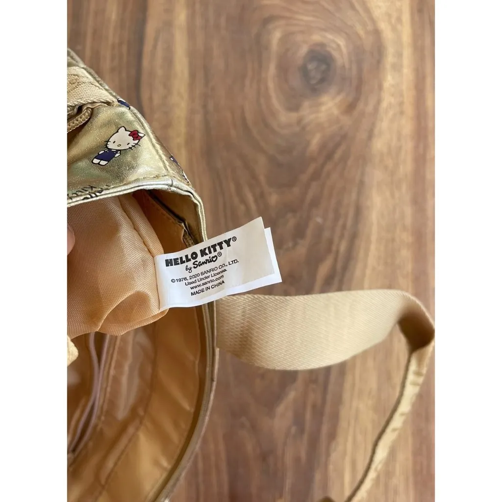 Vintage Hello Kitty Women's Medium Bag Gold Sanrio - Image 8