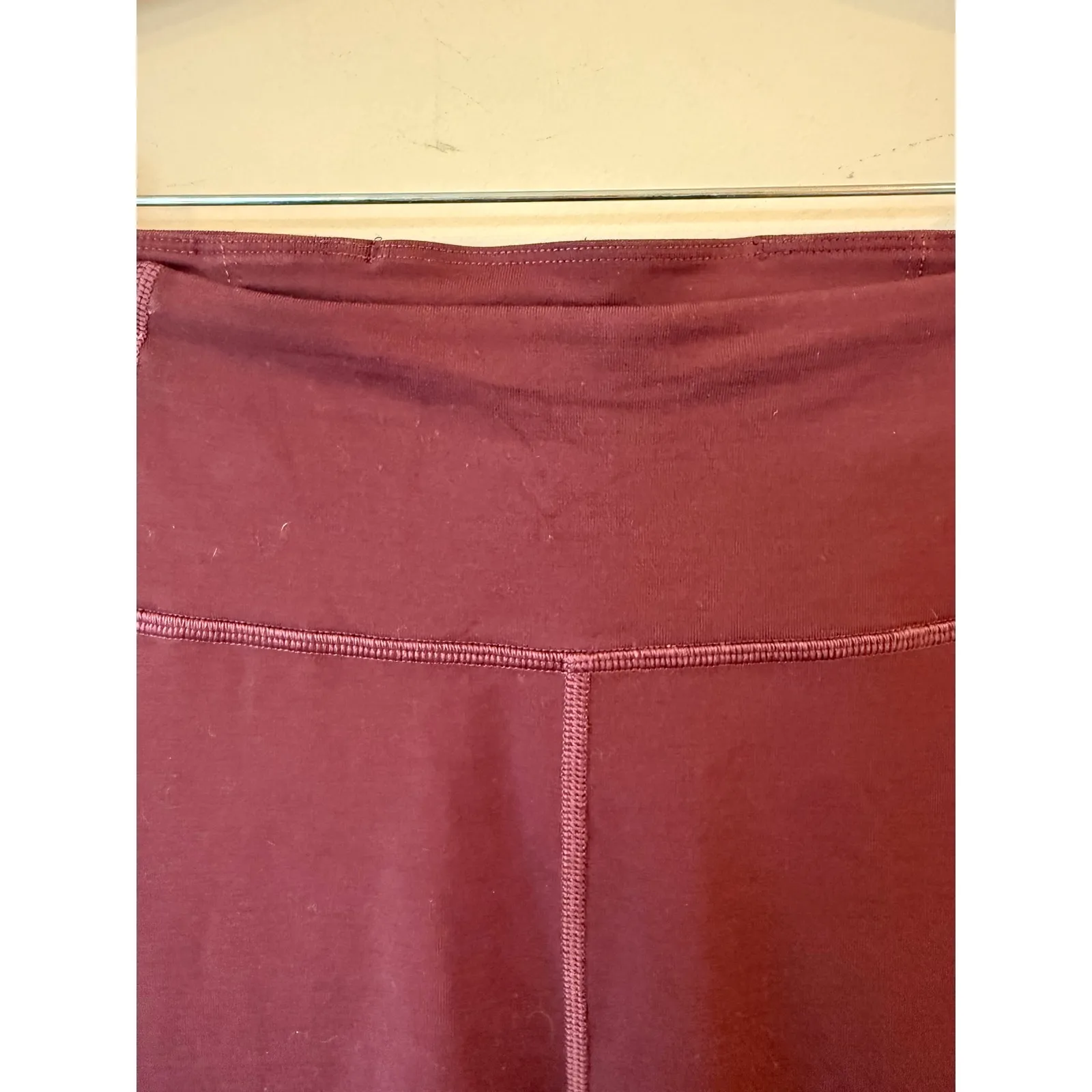 Allbirds Leggings Womens XS Maroon Tencel Stretch High Waisted Gym Yoga Running - Image 4