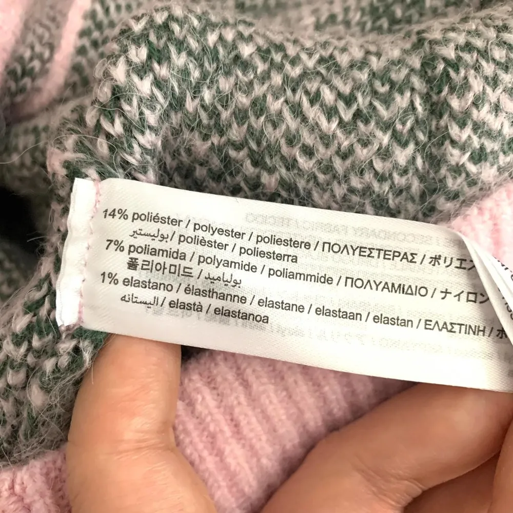 NWOT Zara Plaid Knit Vest with Pearl Buttons in Pink / Green Women's M - Image 14