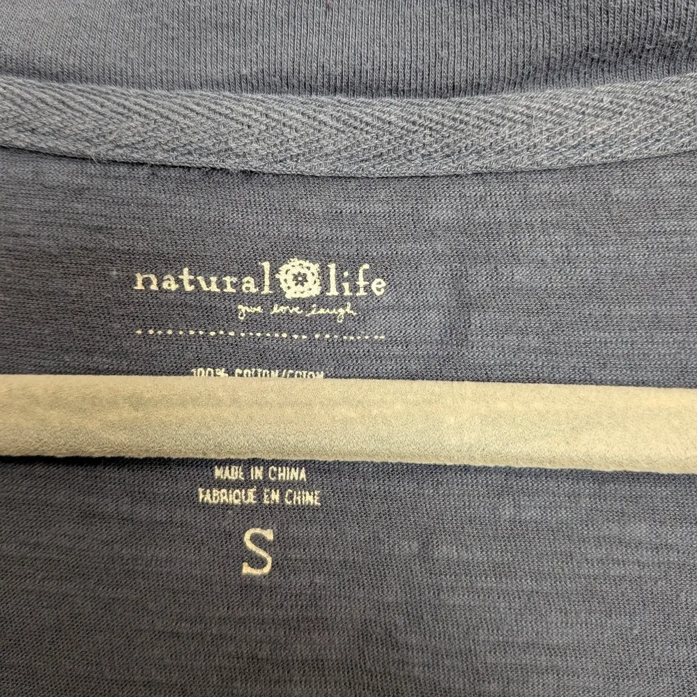 Natural Life Blue Gray Johnnie Cotton Jumpsuit Size Small Oversized - Image 3