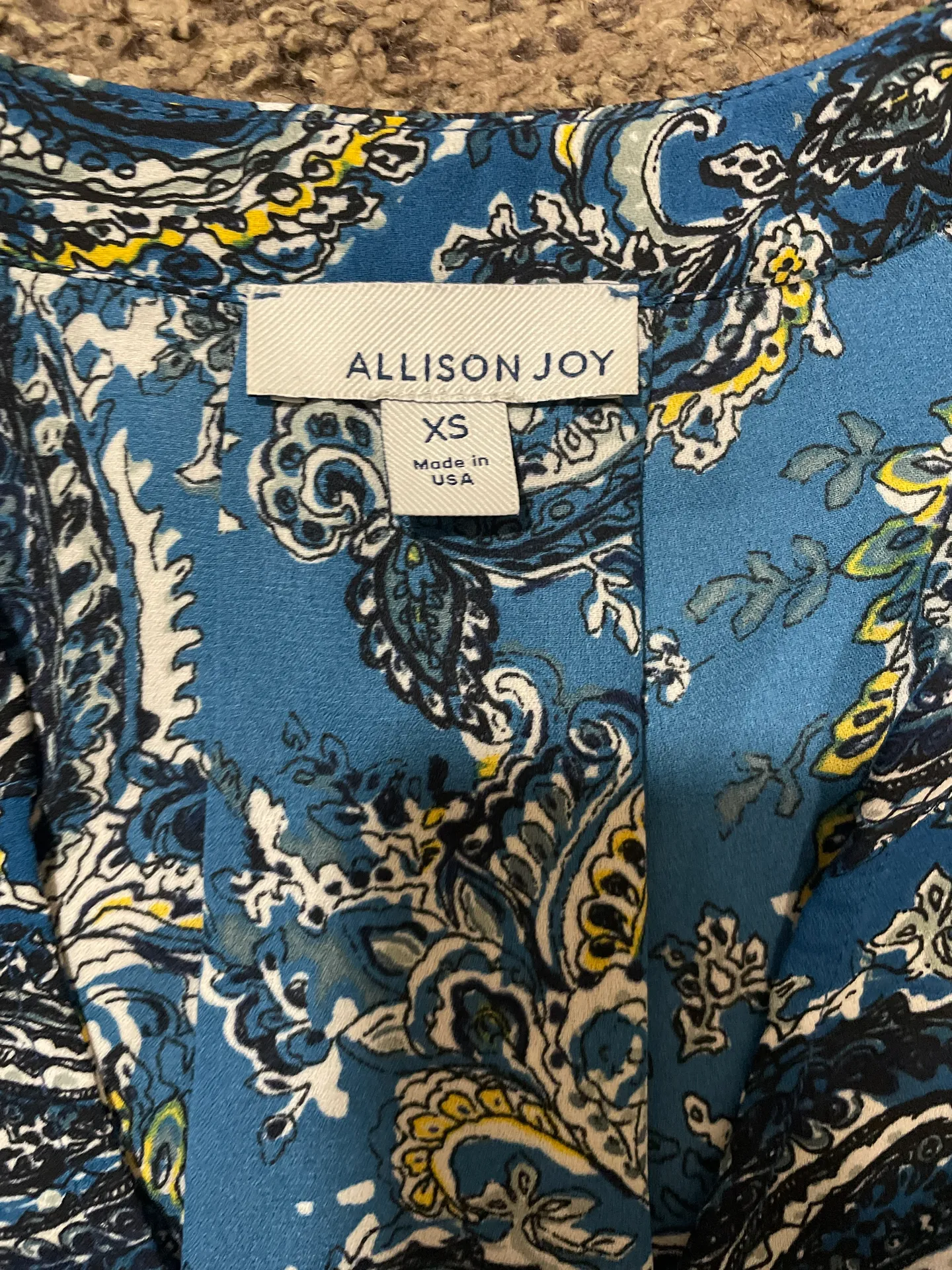 Allison Joy Blue Paisley Blouse  - Image 6