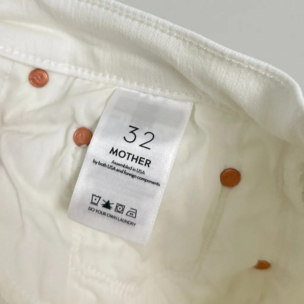 MOTHER The Rambler Zip Ankle in Wash Fairest Of Them All Size US 32 White - Image 9