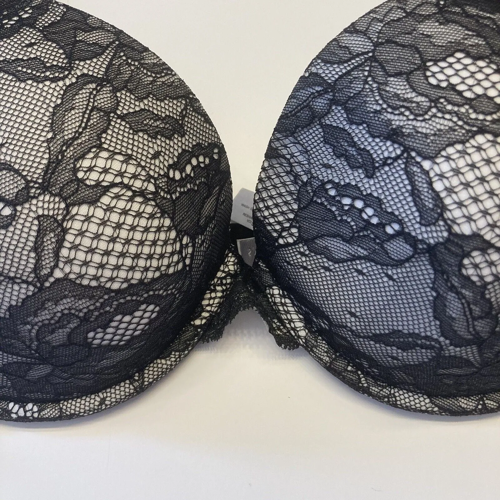 Victoria's Secret Biofit Demi Uplift Bra Underwire Lace Overlay Size‎ 34DD - Image 2