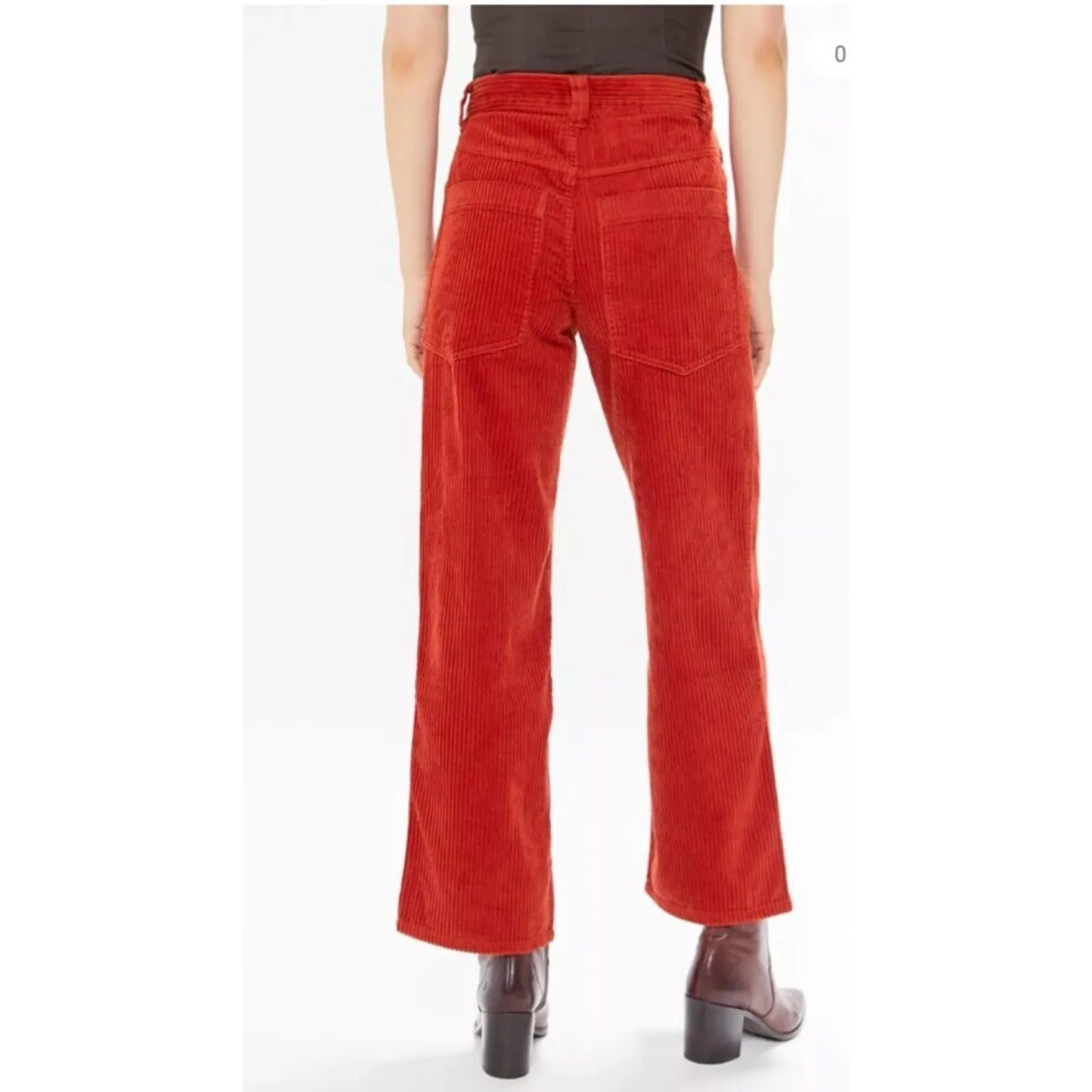 BDG Urban Outfitters Women's Corduroy Jeans Slim Straight Leg High Rise Red 29 - Image 12