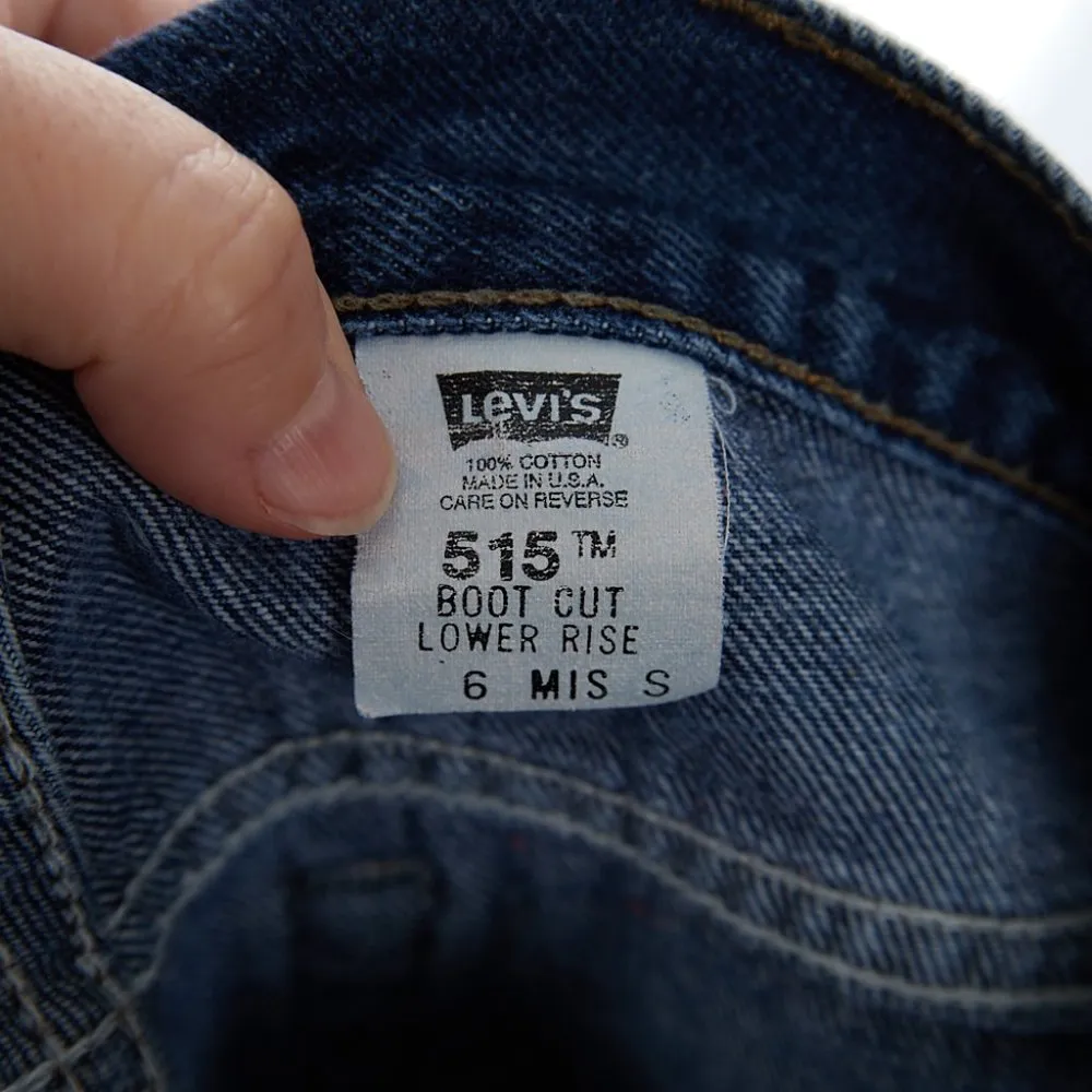 Vintage 2000s y2k Levi 515 Low Rose Cut off Crop Jeans Women's Size 6 - Image 7