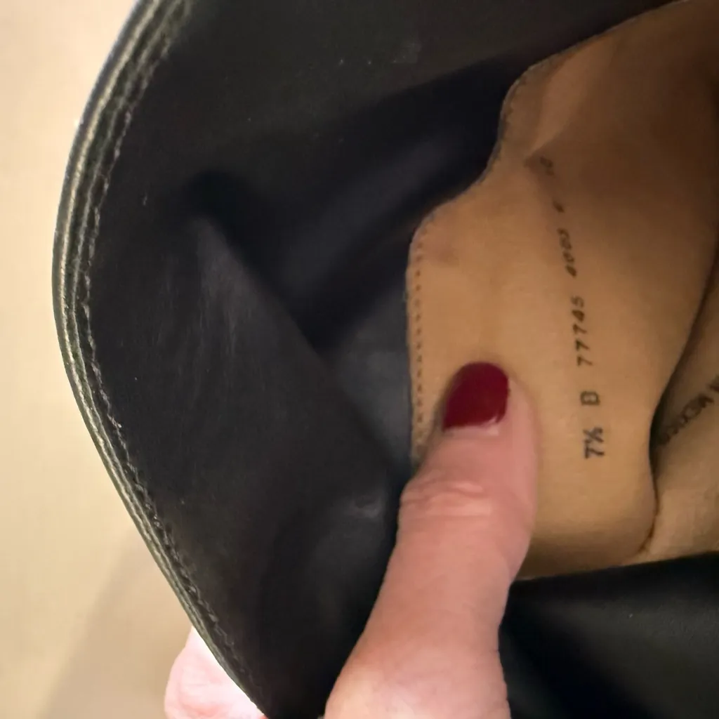 FRYE AND CO. Black Heeled Leather Riding Boots Size 7.5 - Image 6