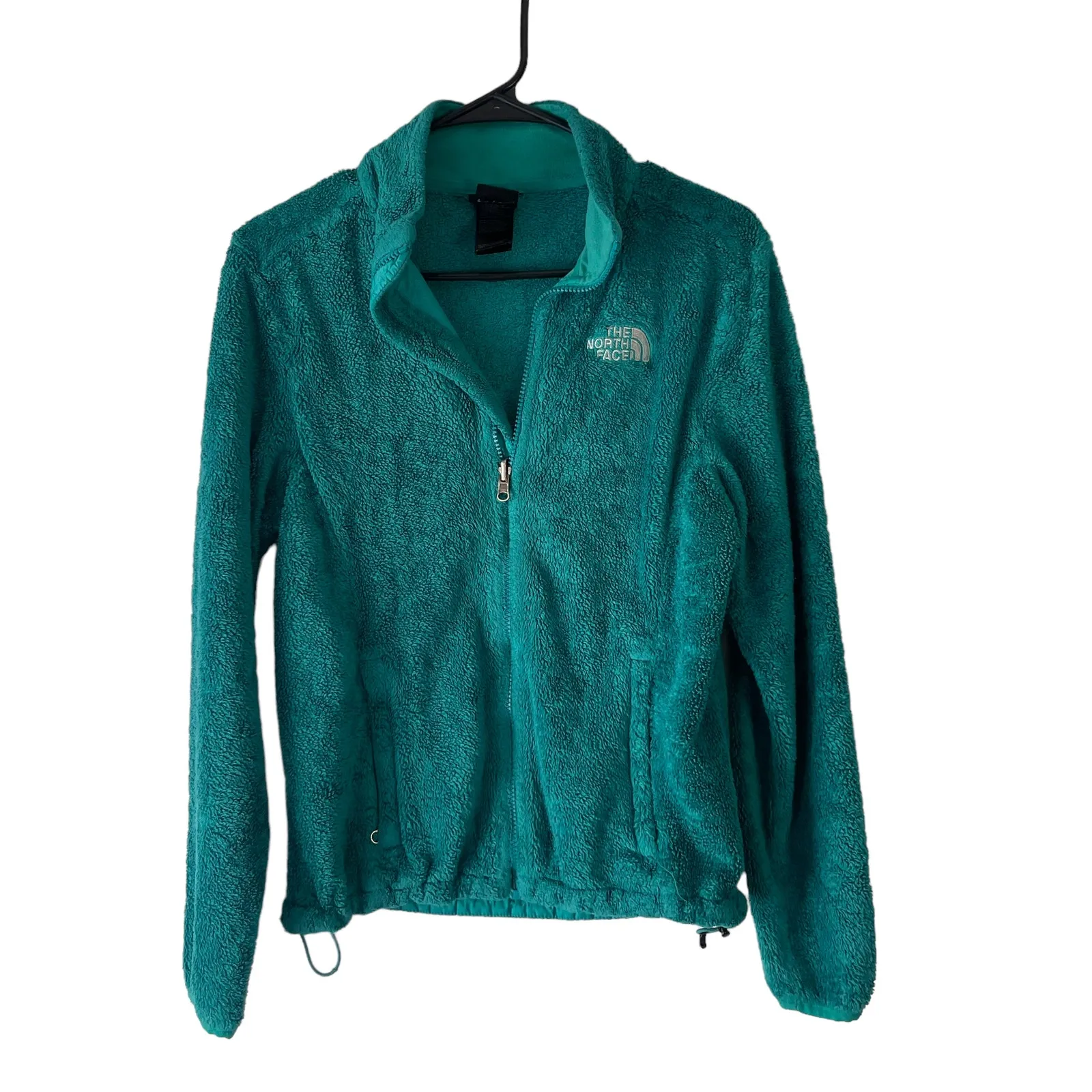 The North Face Women's‎ Size Small Green Fleece Fuzzy Full Zip Sweater - Image 2