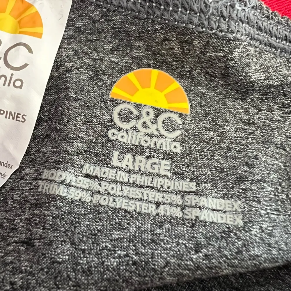 C&C California Leggings Elastic banded waist Size L Retail $78 - Image 6