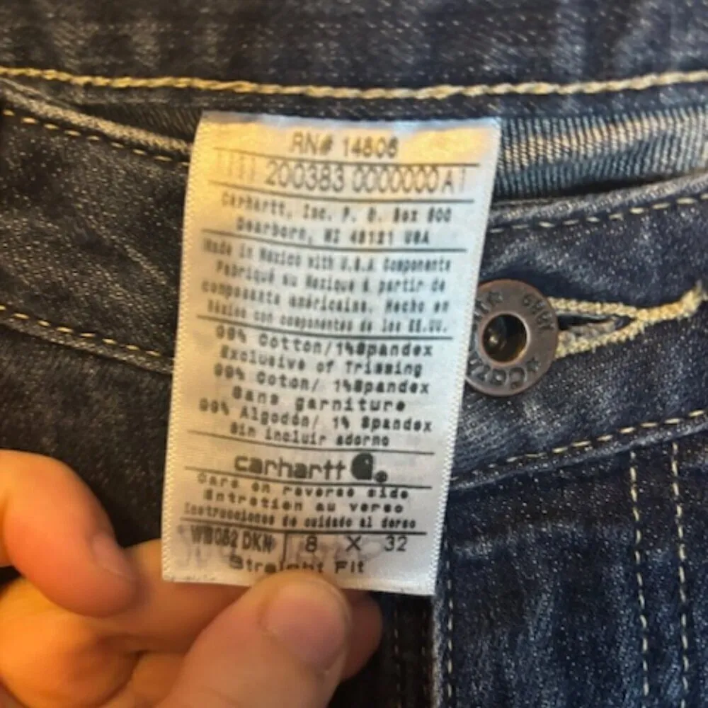 Carhartt Jeans Women's Size 8 Straight Fit Outdoor Denim‎ - Image 3