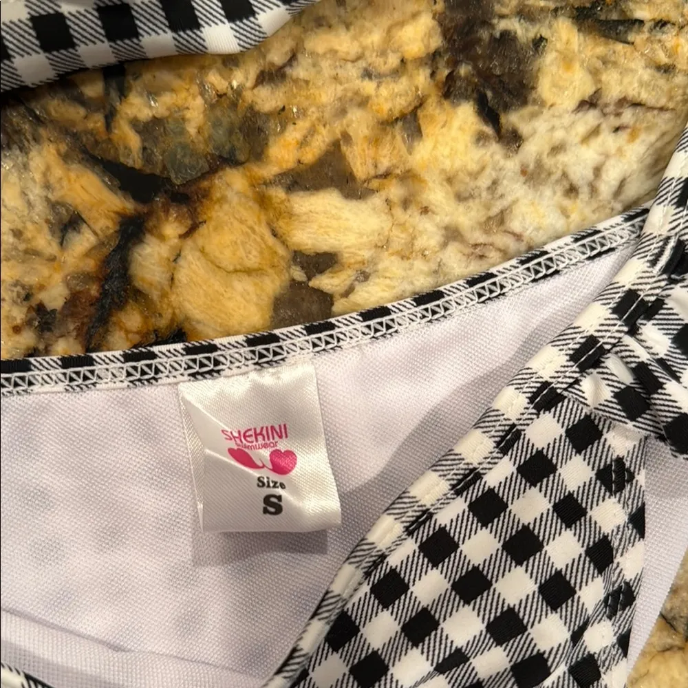 Gingham Black and White Bikini Set - Image 2