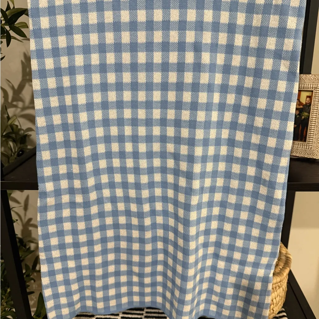 urban revivo Blue Gingham Mini Dress size small - Image 2