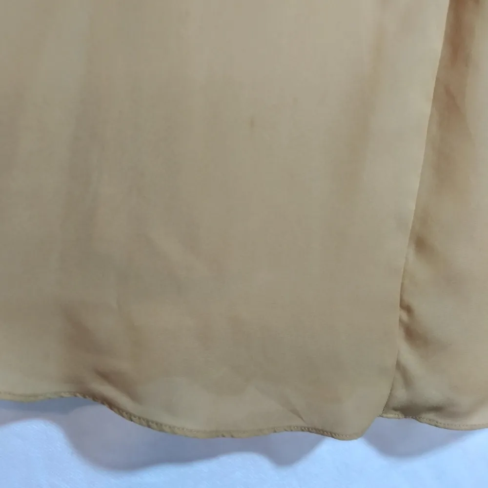 Cheryl Crown Embroidered Mustard Mock Neck Sleeveless Top Boho Retro Size XS Yellow - Image 7