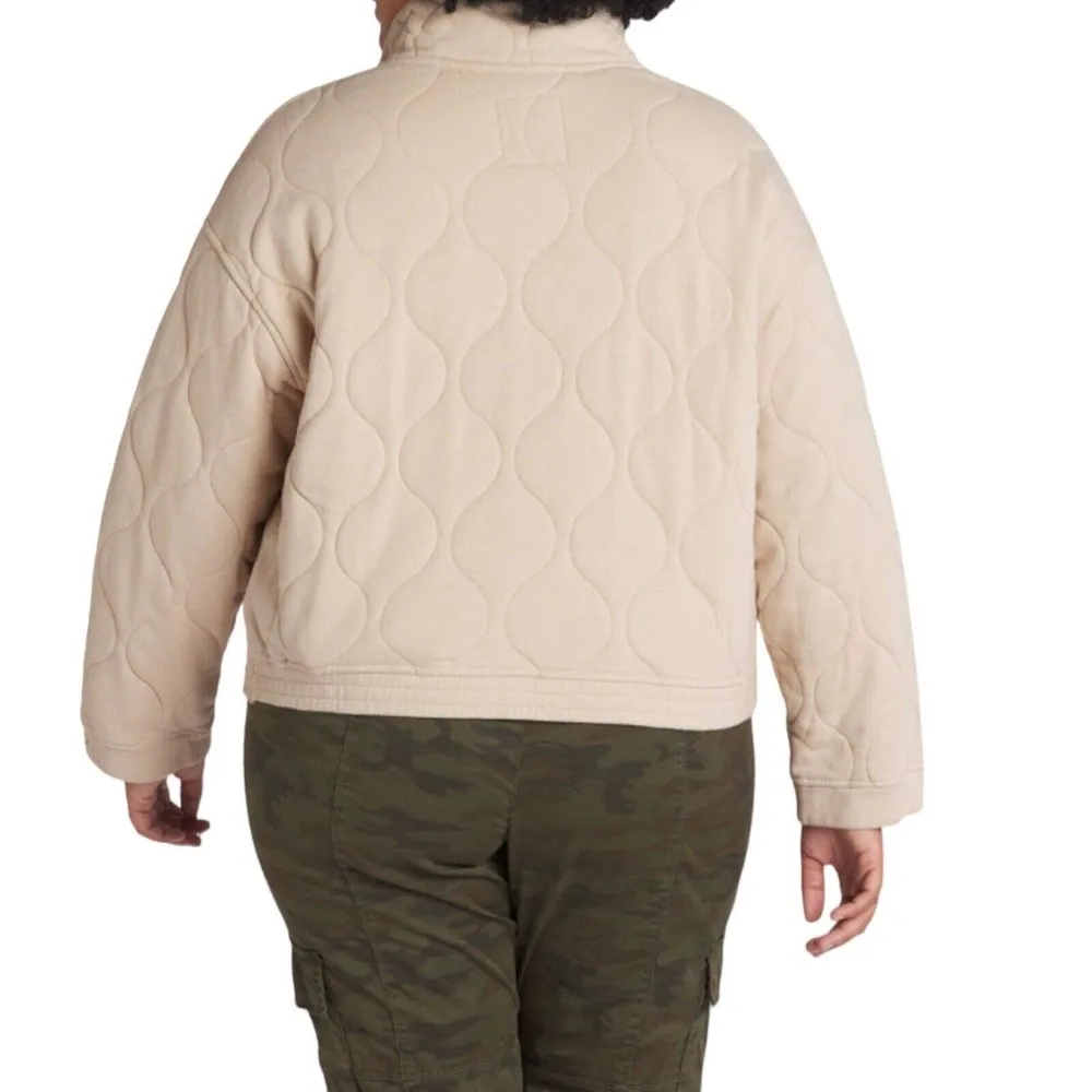NWT Sanctuary Weekender Toasted Marshmallow Padded Quilted Full Zip Jacket Sz 2X - Image 3
