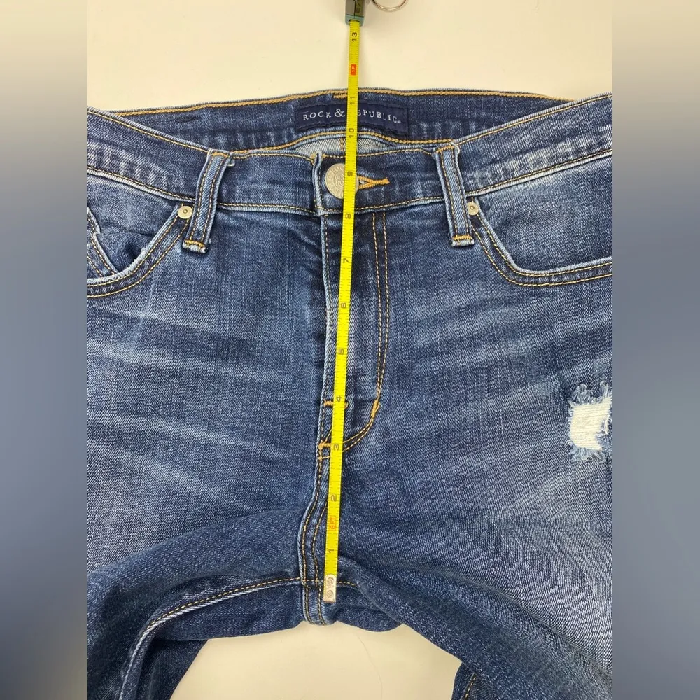 Rock & Republic Kaia Distressed Denim Jean Size 12 - Image 6