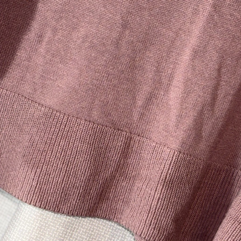 Market & Spruce  Double V-Neck Sweater in Plum Size M New Slightly Off Shoulder - Image 14