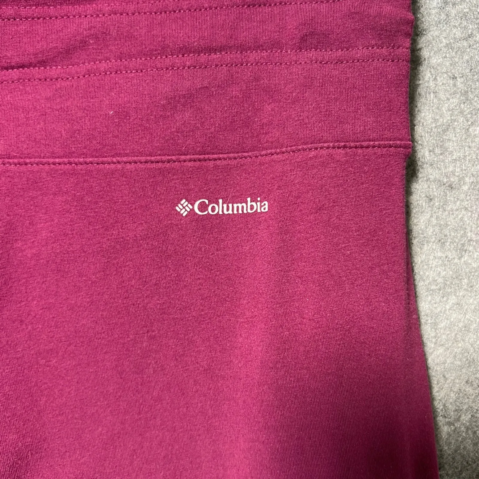 Columbia Leggings Cargo Jogger Pants Women's XXL Burgundy Cotton - Image 6