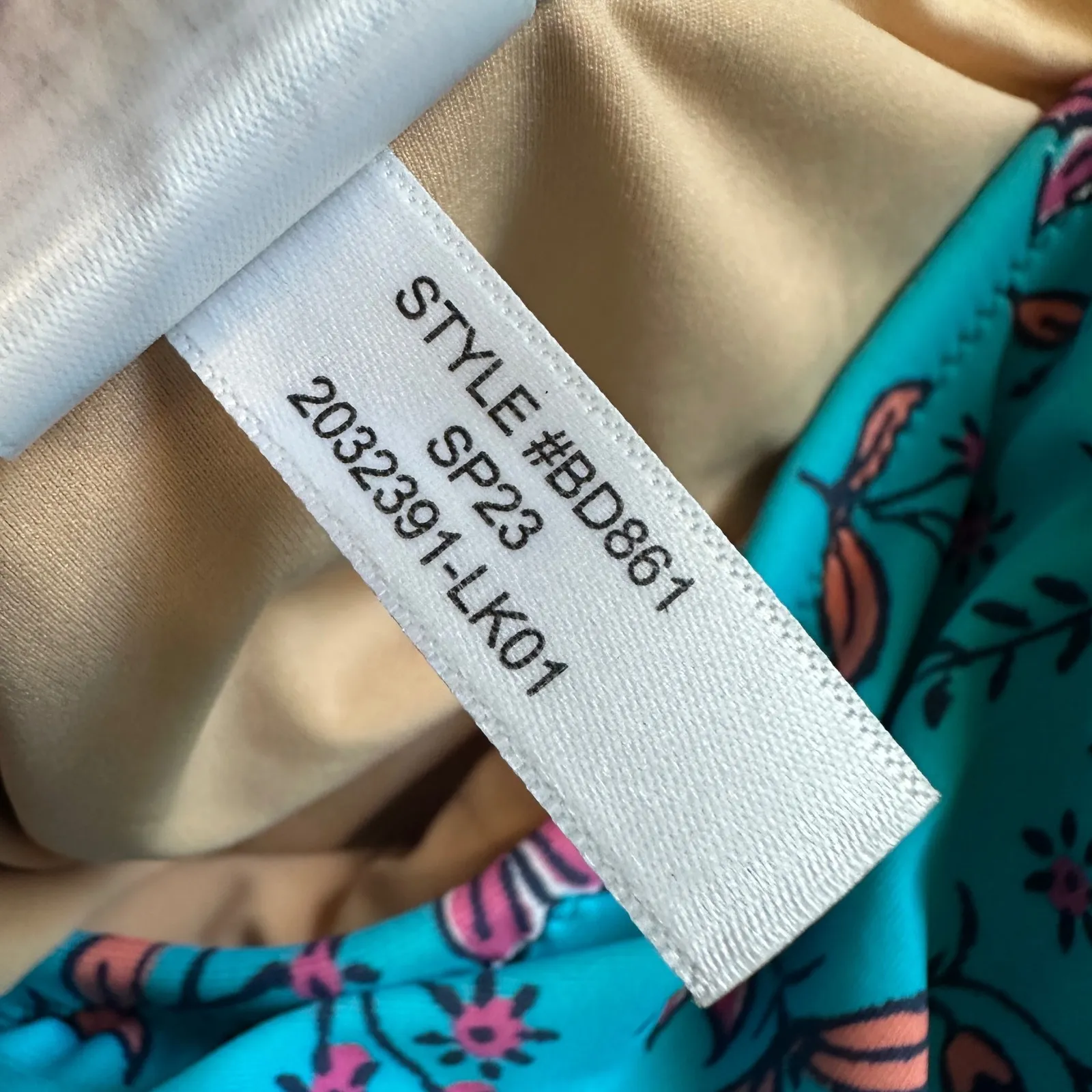 J.Crew Strapless Swimsuit Blue Floral Print Ruched One Piece Womens Size‎ Small - Image 6