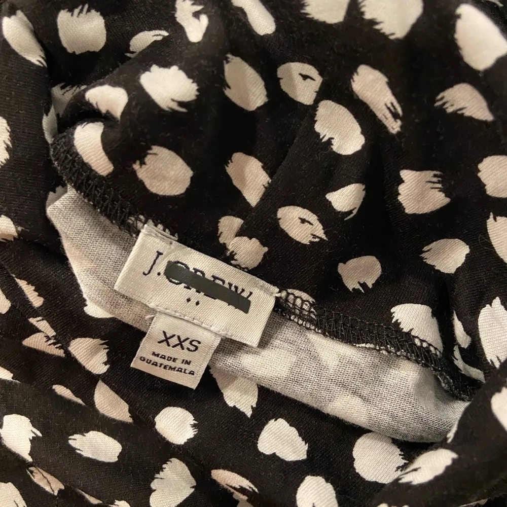 NWOT J. Crew Size XXS Black White Cotton Long Sleeve Turtleneck Pullover Top - Image 10