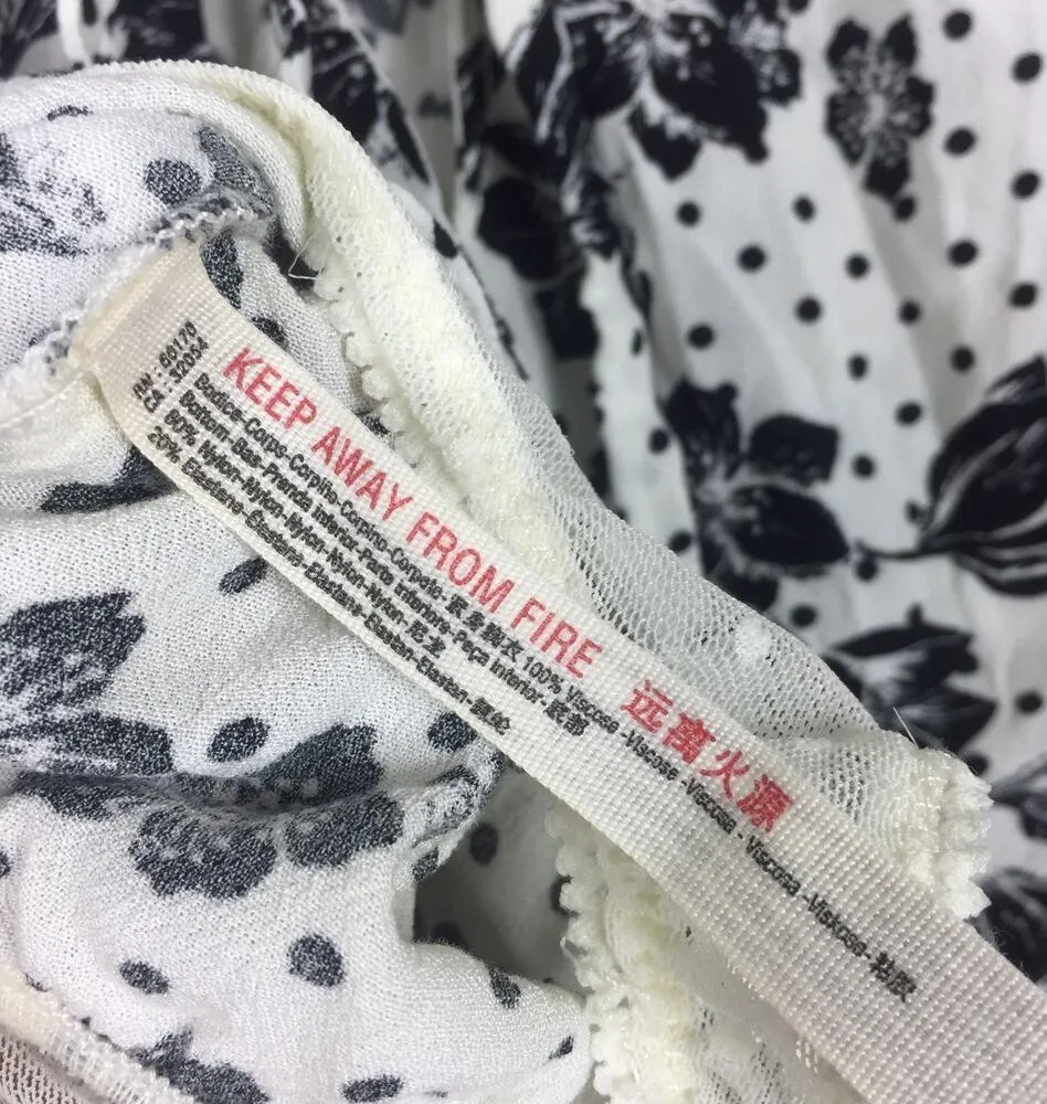 Free People One On One Date Floral Bodysuit XS White Polka Dot Bell Sleeve - Image 6