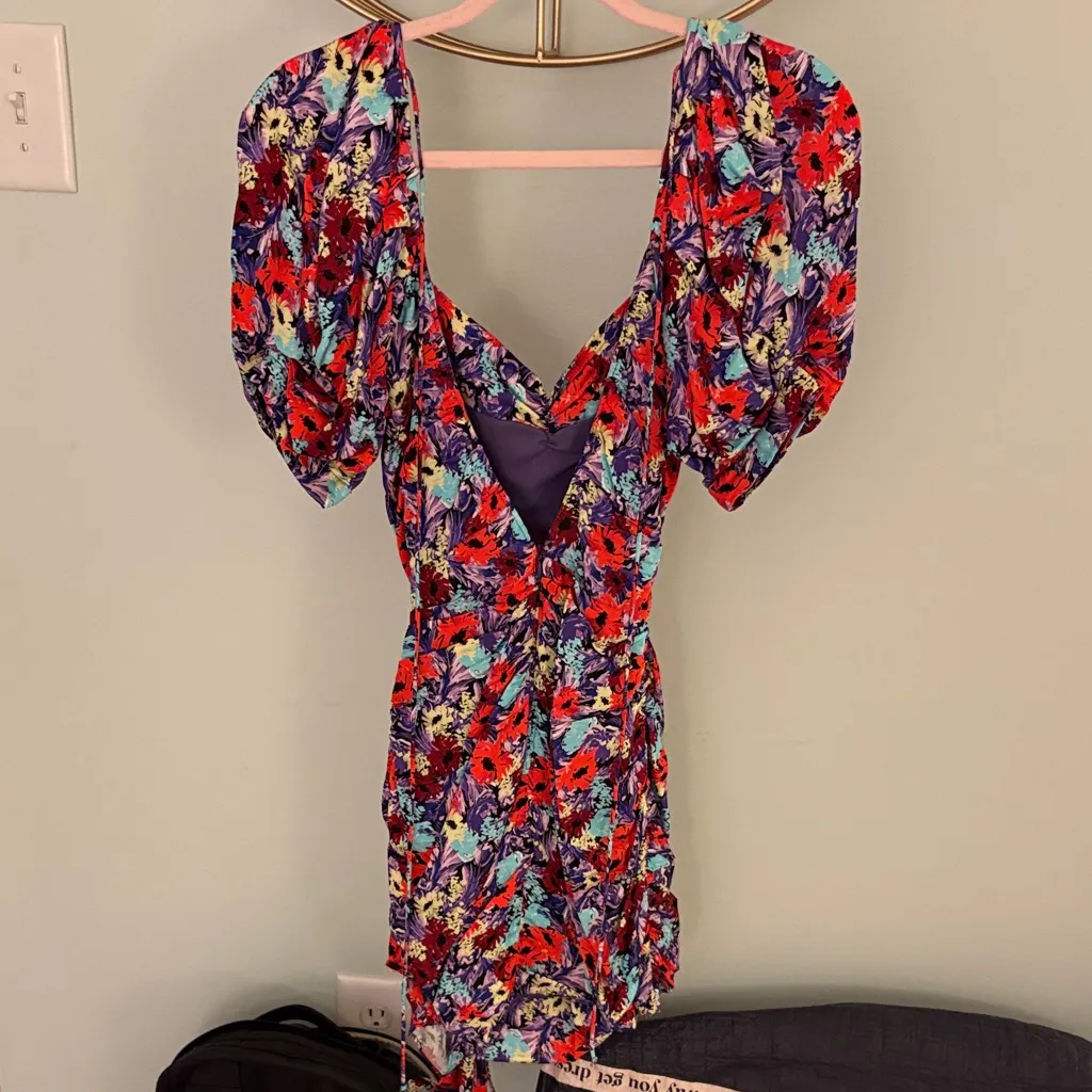 For Love And Lemons Colorful Floral Mini Dress - Image 4