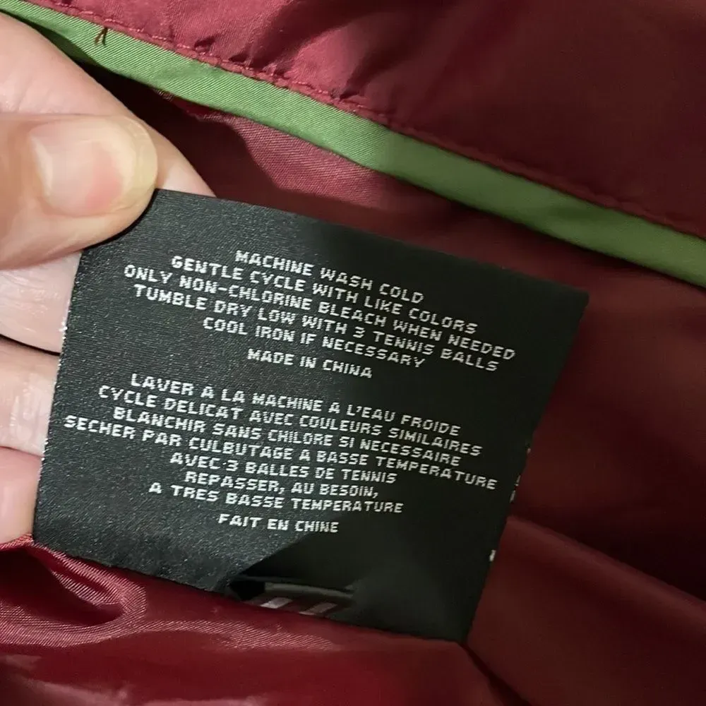 MARC‎ New York Hooded Puffer Jacket Coat Burgundy size XS - Image 12