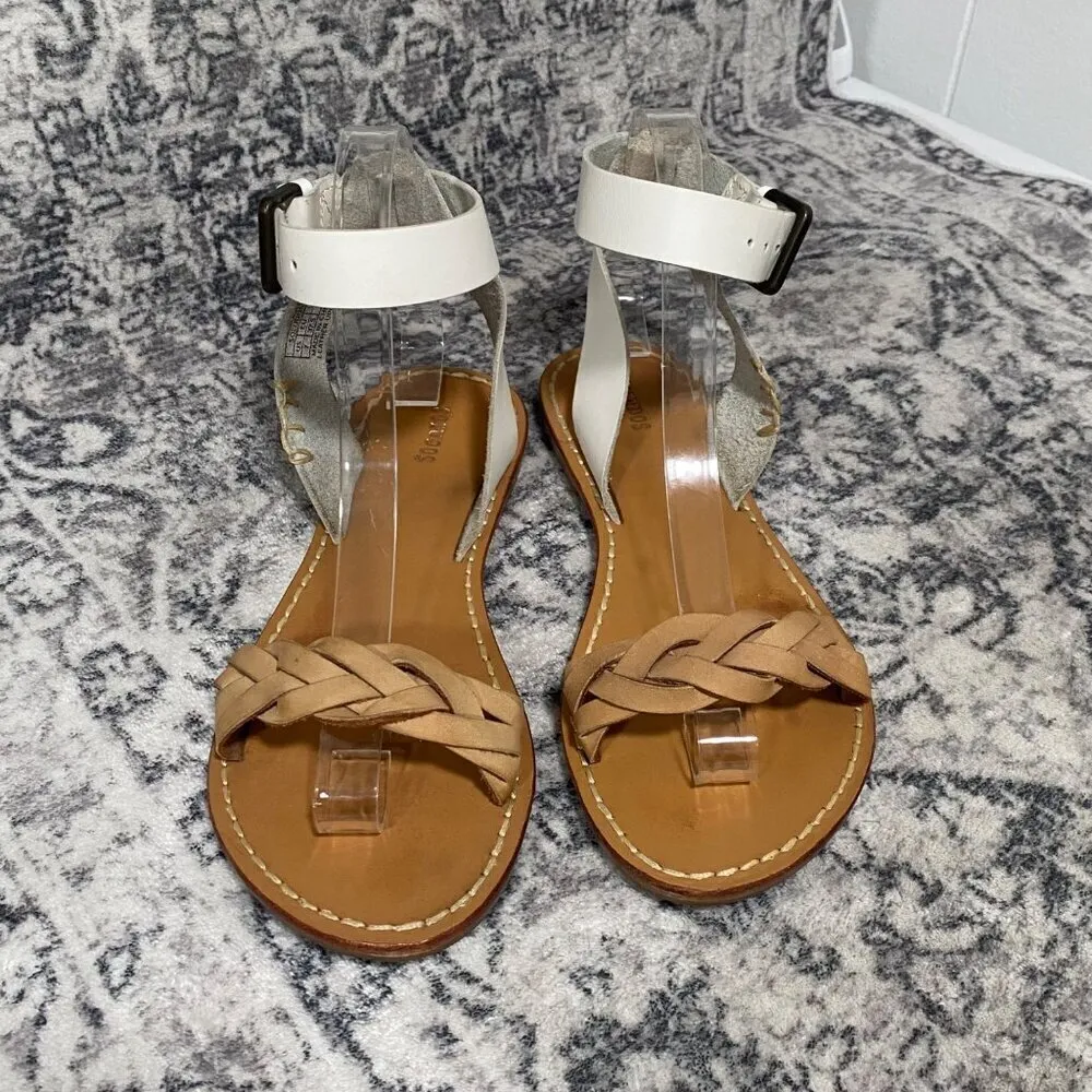 Soludos Leather Ankle Strap Braided Sandals Size 7 - Image 4