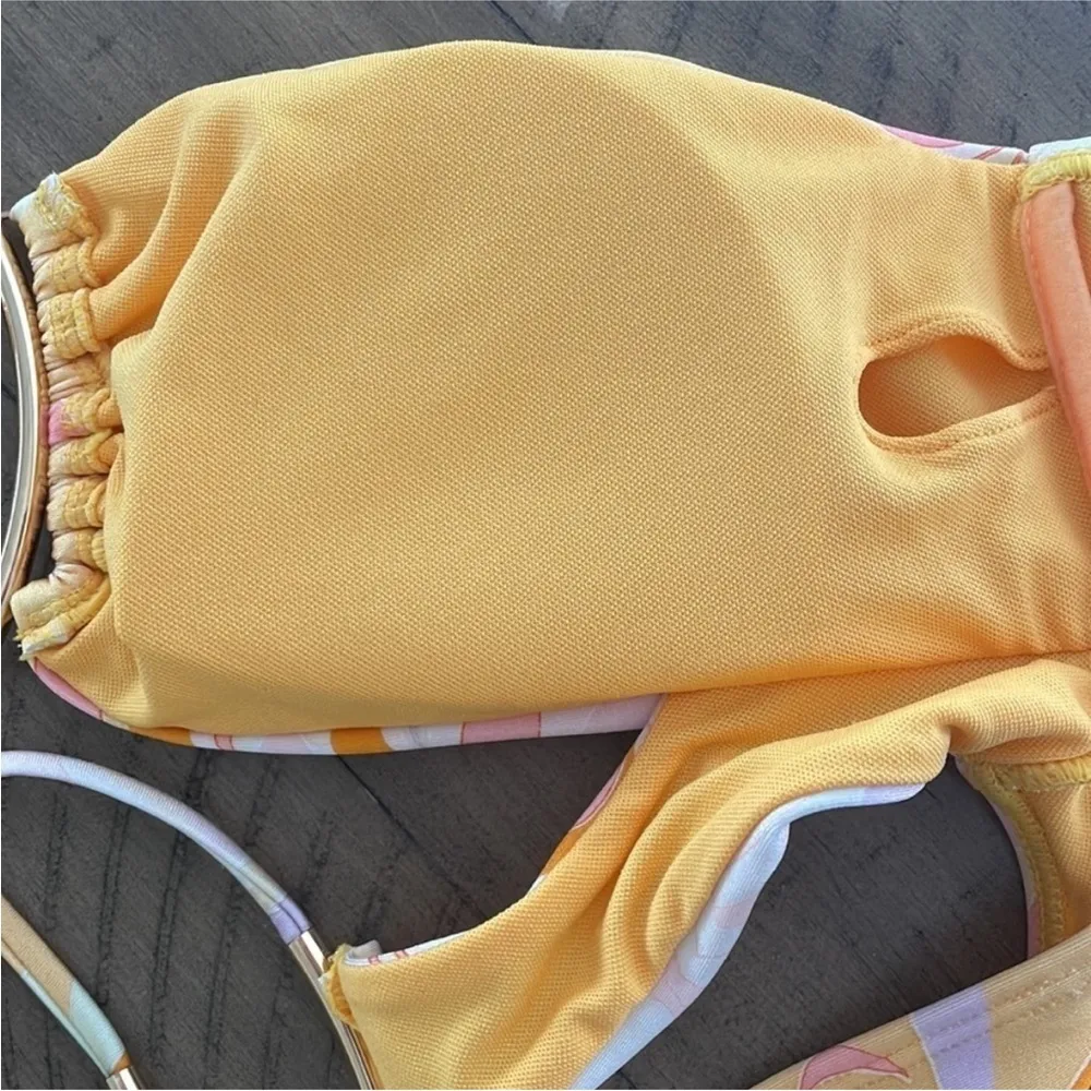 NWT Print Halter Bandeau Bikini Top US6 - Image 14