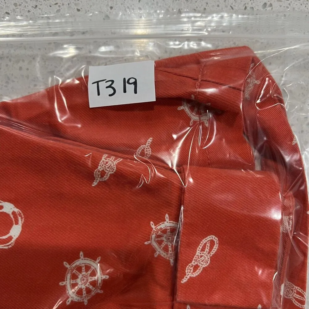 J. Crew Factory Sz 2 Shorts Chino Broken In Orange Nautical Anchor Print Women’s - Image 13