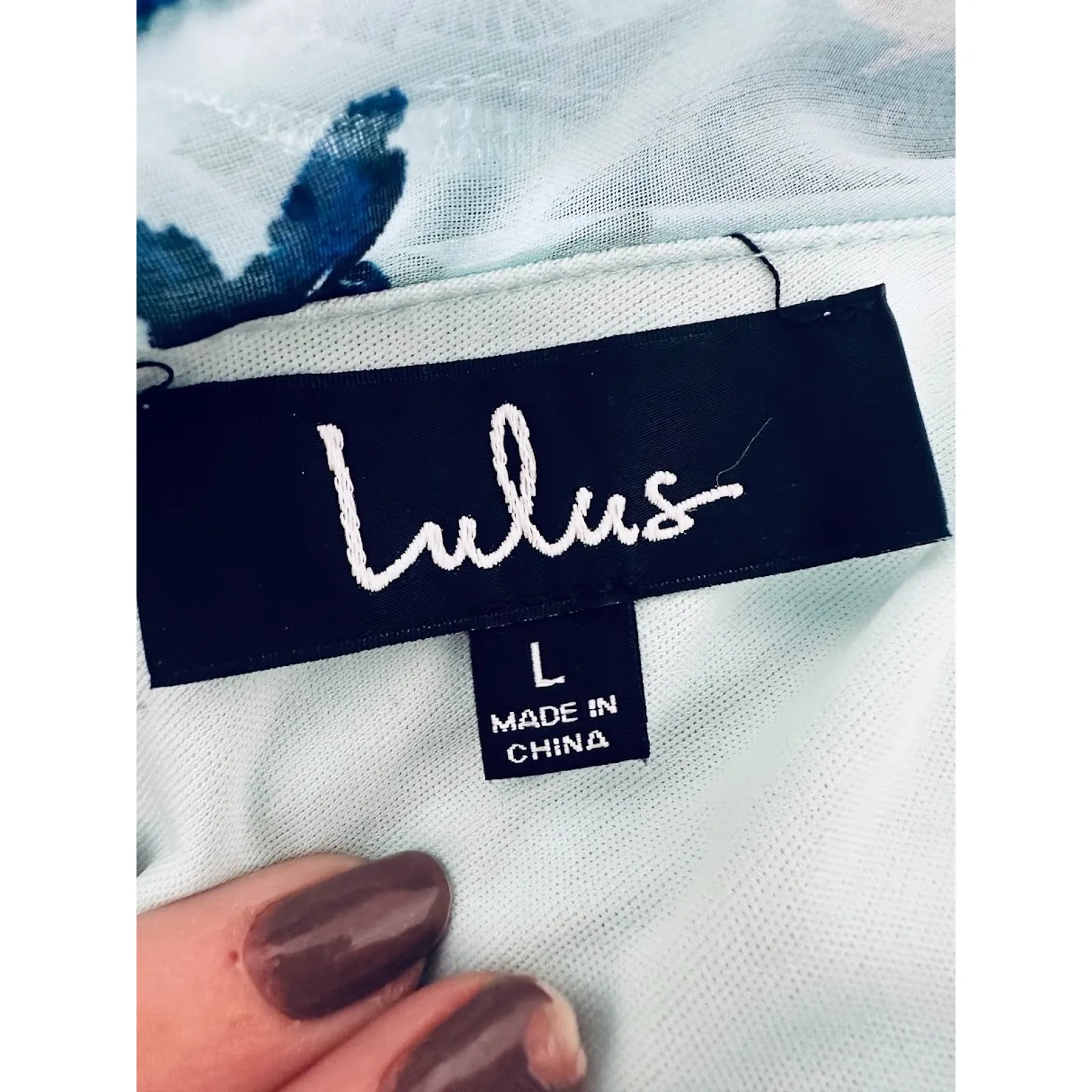 Lulus Sammi Light Blue Floral Print Ruffled Surplice Maxi Dress Size Large NEW - Image 8