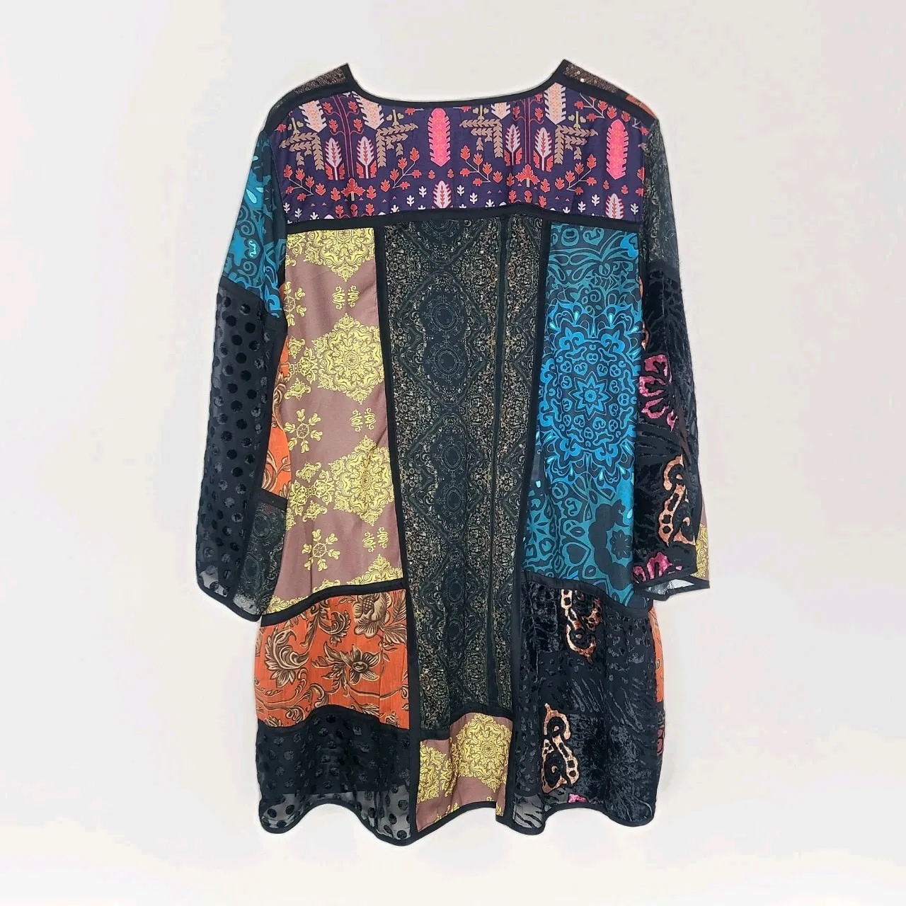 Soft Surroundings Adassa Tunic Dress Sequin Embroidered Burnout Artsy Boho 1X - Image 5