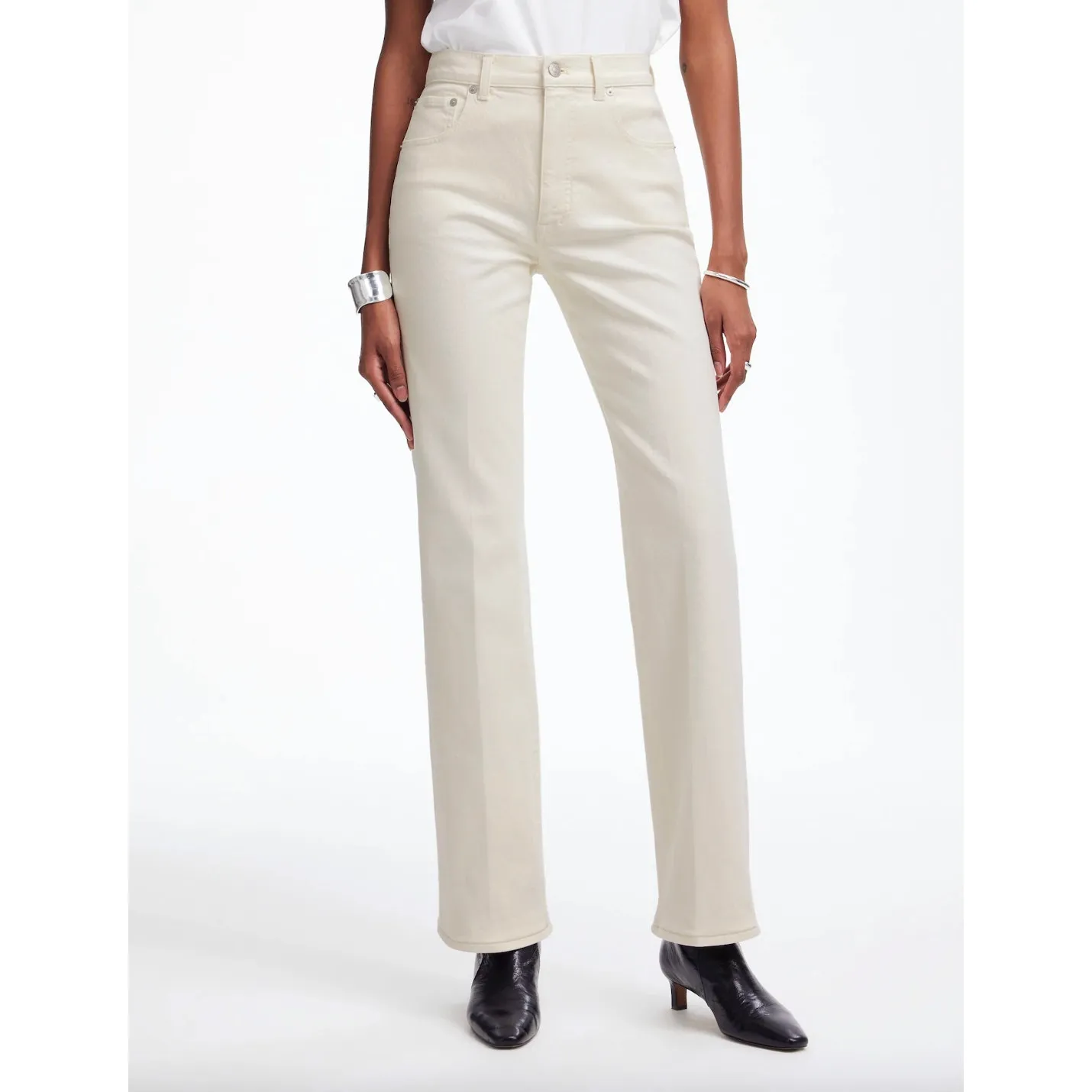 Madewell Relaxed Bootcut Jeans Vintage Ivory Comfort StretchHigh Rise US 29 NWT - Image 2