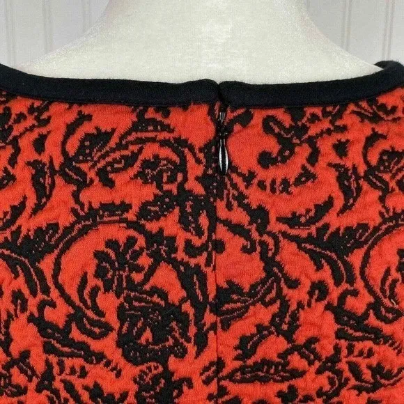 Plenty by Tracy‎ Reese Glam Goth Dress Womens 2 Jacquard Knit Halloween Spooky Orange - Image 6