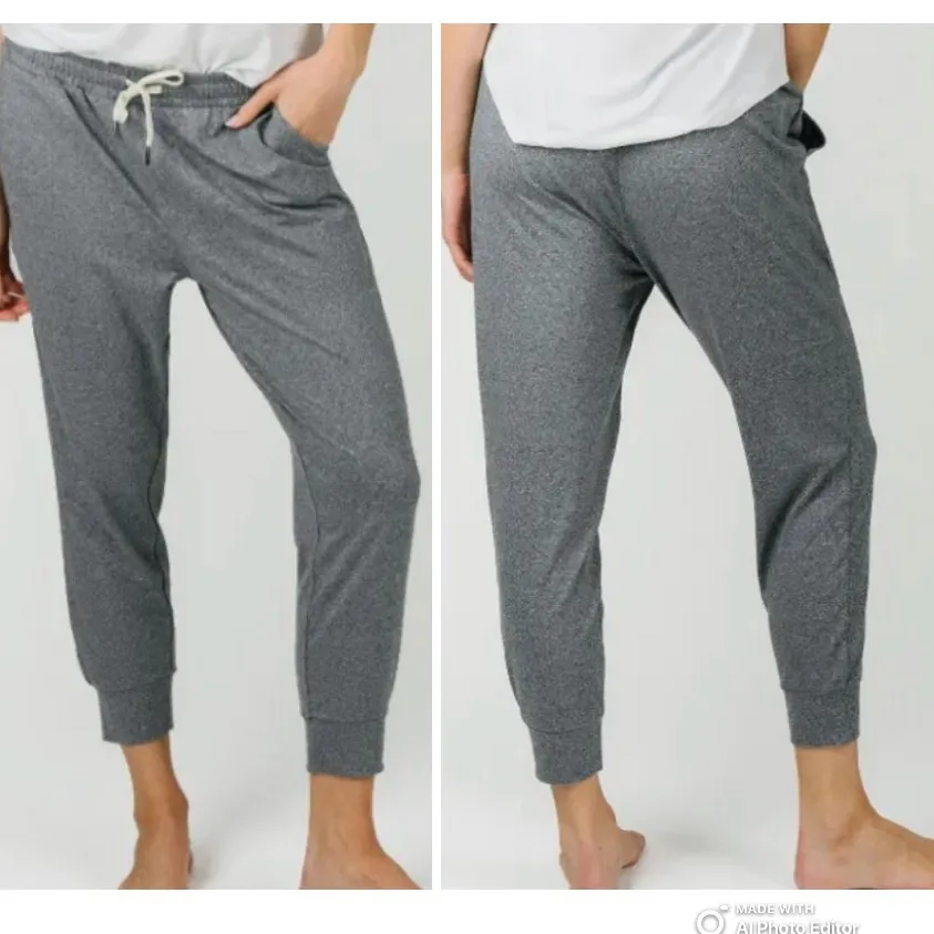 Zyia Active Downtime Joggers Womens Small Heathered Gray Buttery Soft Pockets - Image 2